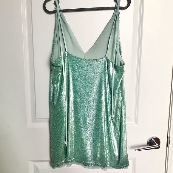 Free People Ice Blue Sequin Mini Dress 🧊 - Picture 4 of 6